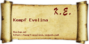 Kempf Evelina névjegykártya